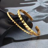 3mm 5mm Texture Statement Bangle Bracelet for Women Party
