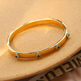Eye Hand Charm Bracelet Stainless Steel Bangle