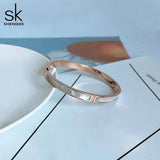 Circle Charm Bracelet Femme Bangles Rosegold Pulseira Feminina