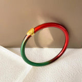 Bilandi Jewelry Green Red Splicing Bracelet Bangles High Tube Silicone Bracelet