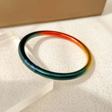 Bilandi Jewelry Green Red Splicing Bracelet Bangles High Tube Silicone Bracelet