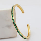 18K Plated Rainbow Crystal Bangle for Women