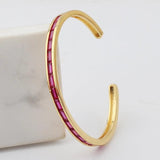 18K Plated Rainbow Crystal Bangle for Women