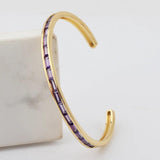 18K Plated Rainbow Crystal Bangle for Women