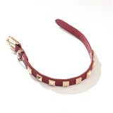 Punk 18K Plating Rivet Bangle Leather Belt Buckle Bracelet Z226