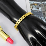 Punk Rock Stainless Steel Rose Hand Chain Bangle Bracelet