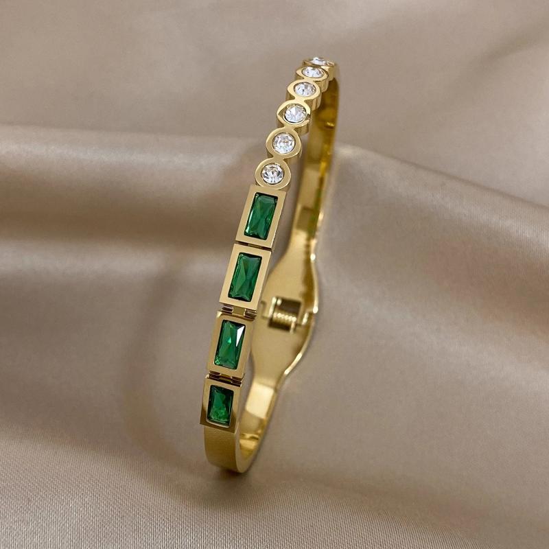 Colorful Crystal Zircon Bangles Bracelets - Waterproof Jewelry