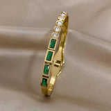 Colorful Crystal Zircon Bangles Bracelets - Waterproof Jewelry