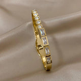 Colorful Crystal Zircon Bangles Bracelets - Waterproof Jewelry