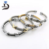 Adjustable Wire Love Punk Bracelet Bangle Pulseiras