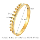 Unique Smile V Crystal Hollow Stainless Steel Bracelet Love Gift