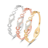 Stainless Steel Plating Cuff Symbol Bangles for Women