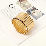 Metal Punk Bracelet Women Cuff Retro Big Bangles