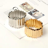 Metal Punk Bracelet Women Cuff Retro Big Bangles