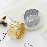 Metal Punk Bracelet Women Cuff Retro Big Bangles