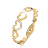 Heart Shape Stainless Steel Bangle Wedding Bracelet for Women