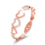 Heart Shape Stainless Steel Bangle Wedding Bracelet for Women