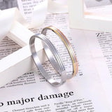 Women Charm Bracelet Stainless Steel Rose Unique Three Sides Round Bracelets