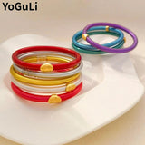 Colorful Silicone Bracelet Bangle for Women Girl Gift
