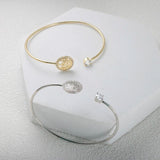 Vintage Zircon Stone Bracelet Tree Of Life Open Adjustable Bangle For Women