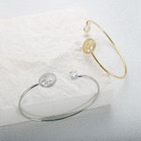 Vintage Zircon Stone Bracelet Tree Of Life Open Adjustable Bangle For Women