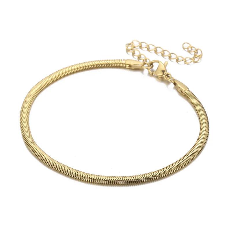 Silver Stainless Steel Round Bangle Bracelet Gift