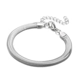 Silver Stainless Steel Round Bangle Bracelet Gift