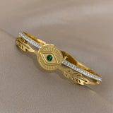 Zircon Evil Eye Stainless Steel Bracelet for Women
