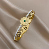 Zircon Evil Eye Stainless Steel Bracelet for Women