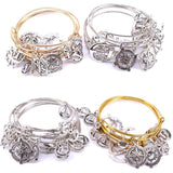 5pcs Bangle Set 4 Colors Anchor Charm Bracelets for Women Girls