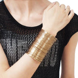 Metallic Wire Cuff Bangles Bracelet For Women Statement