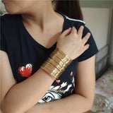 Metallic Wire Cuff Bangles Bracelet For Women Statement
