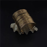 Metallic Wire Cuff Bangles Bracelet For Women Statement