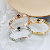 Roman Numerals Stainless Steel Crystal Bracelet