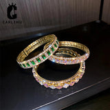 Vintage Pink Green Crystal Rhinestone Cuff Bracelet Women Open Bangles
