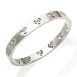 Zodiac Signs Constellation Bangle Bracelet Heart Couple Stainless Steel Jewelry