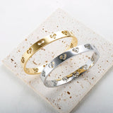 Zodiac Signs Constellation Bangle Bracelet Heart Couple Stainless Steel Jewelry
