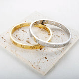 Zodiac Signs Constellation Bangle Bracelet Heart Couple Stainless Steel Jewelry