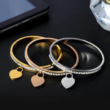 Stainless Steel CZ Lover's Bracelets for Women