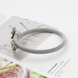 Fine Jewelry Stainless Steel Elastic Flower Bangles