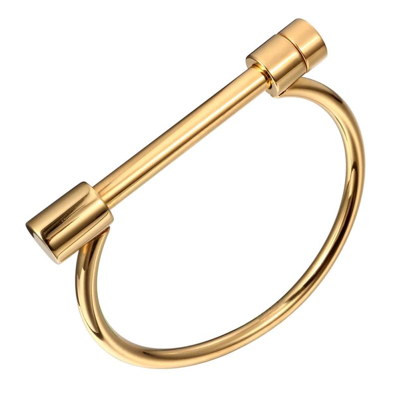 3 Colors Classic Shackle Screw Golden Bracelets & Bangles for Women