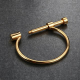 3 Colors Classic Shackle Screw Golden Bracelets & Bangles for Women
