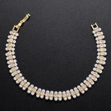 Elegant Zircon Pearl Bracelet for Women VL226