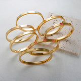 Multicolor Flower Bracelet Bangle Enamel Love Heart Jewelry Gift