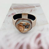 Crystal Round Style Leather Bracelet for Women
