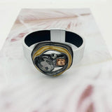 Crystal Round Style Leather Bracelet for Women