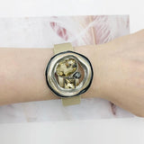 Crystal Round Style Leather Bracelet for Women