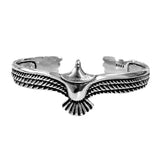 Vintage Eagle Bangle for Men Women Open Adjustable Arm Cuff