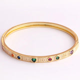 Plated Lover Bracelets&Bangles for Women Heart Zircon Charming CZ Party Jewelry