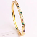 Plated Lover Bracelets&Bangles for Women Heart Zircon Charming CZ Party Jewelry